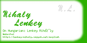 mihaly lenkey business card